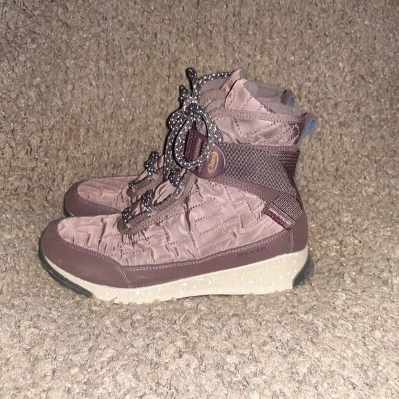 CHACO-Borealis Quilt Waterproof Boots-Plum/Burgundy-Size 6.5-Excellent - Picture 2 of 7